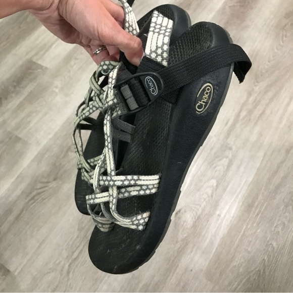 Chaco Womens Zx/2 Sandals Yampa Light Beam Gray Cream Pattern Hiking Outdoor 10 - Picture 4 of 7